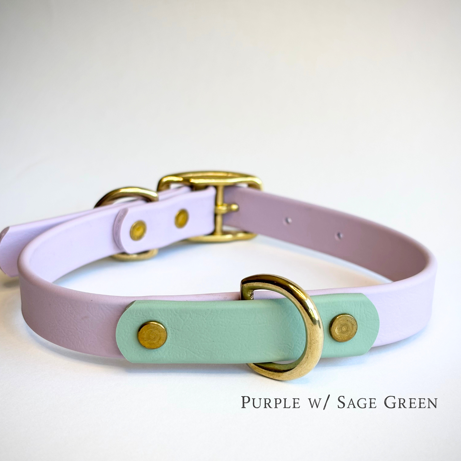 Two-Tone 3/4 Inch Dog Collar: Custom Colors, Waterproof, Odor-free, Biothane