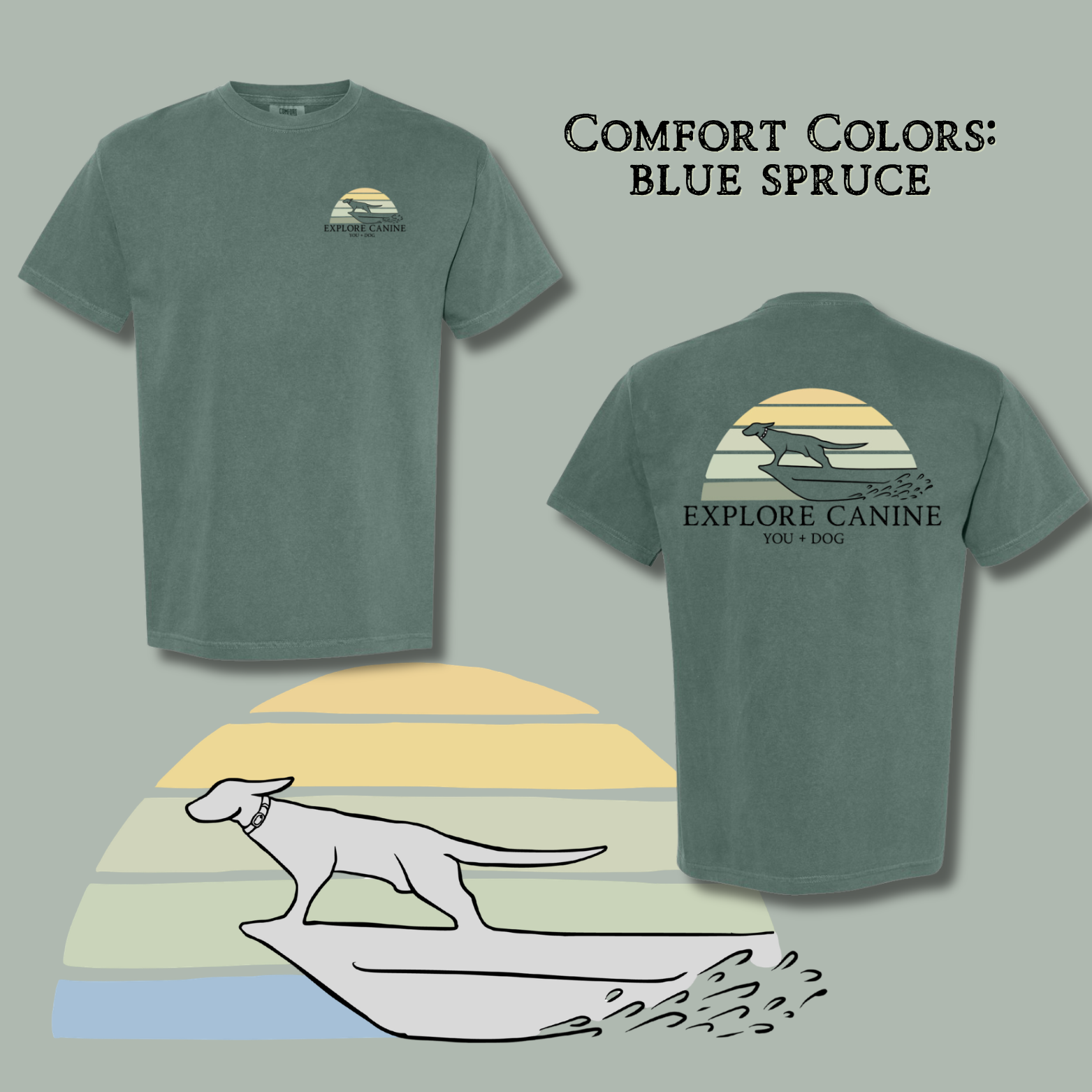 River Dog T-Shirt: Comfort Colors Brand