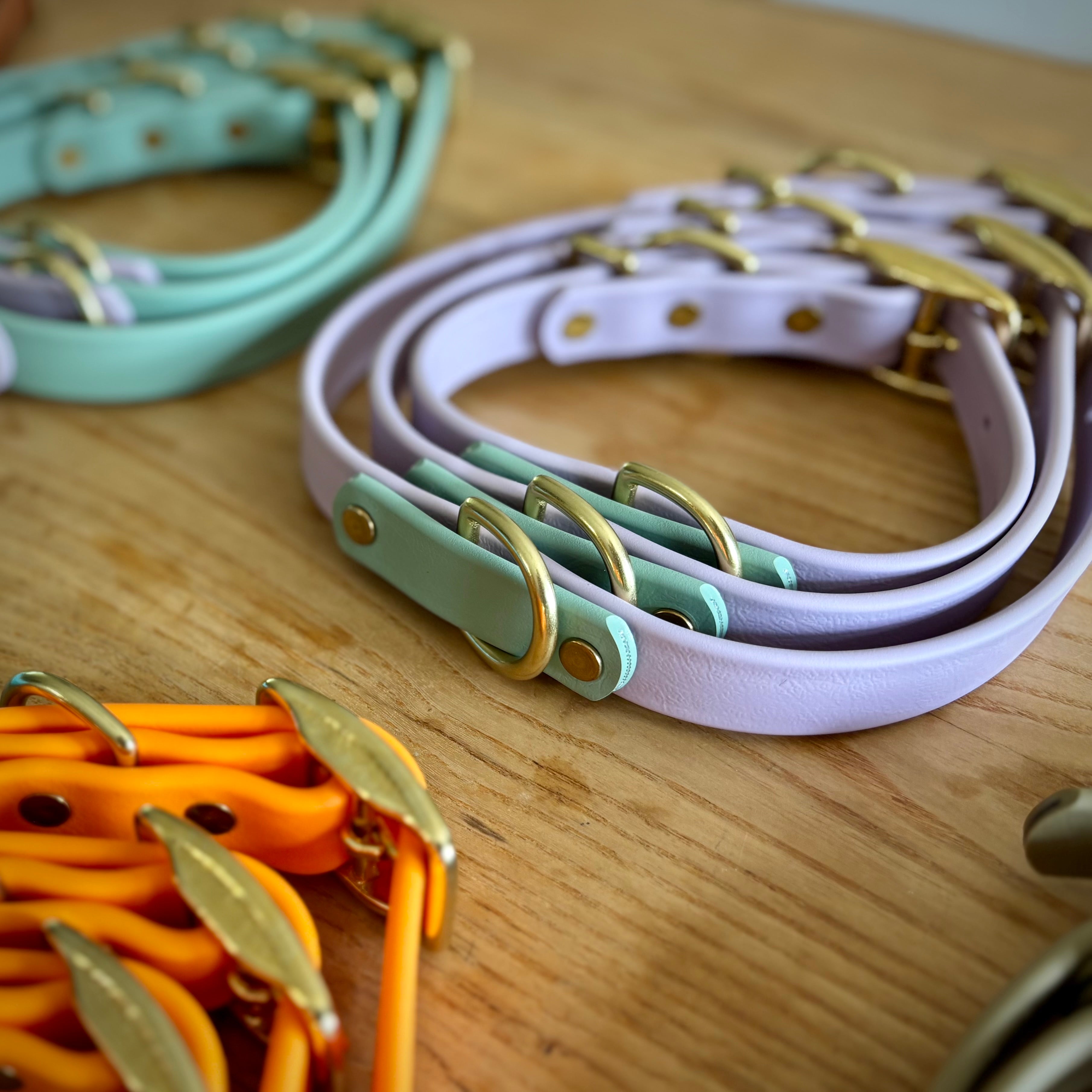 Two-Tone 3/4 Inch Dog Collar: Custom Colors, Waterproof, Odor-free, Biothane