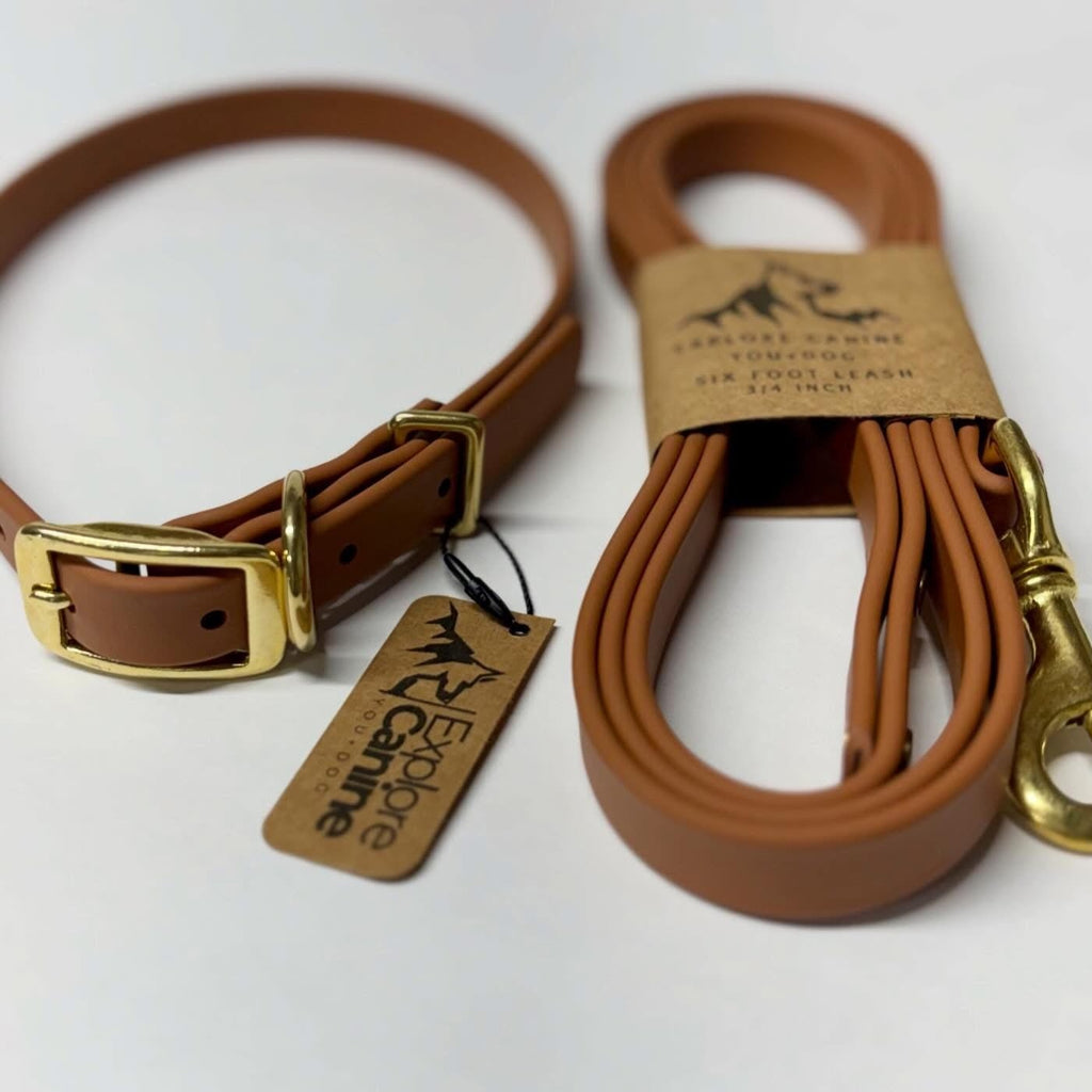 Single-Tone 3/4 Inch Dog Collar: Waterproof, Odor-Free, Biothane