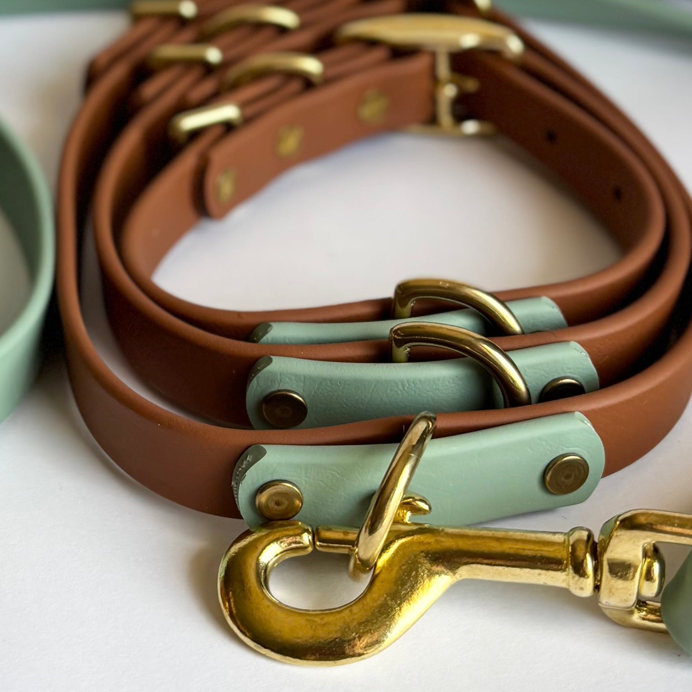 Two-Tone 3/4 Inch Dog Collar: Custom Colors, Waterproof, Odor-free, Biothane