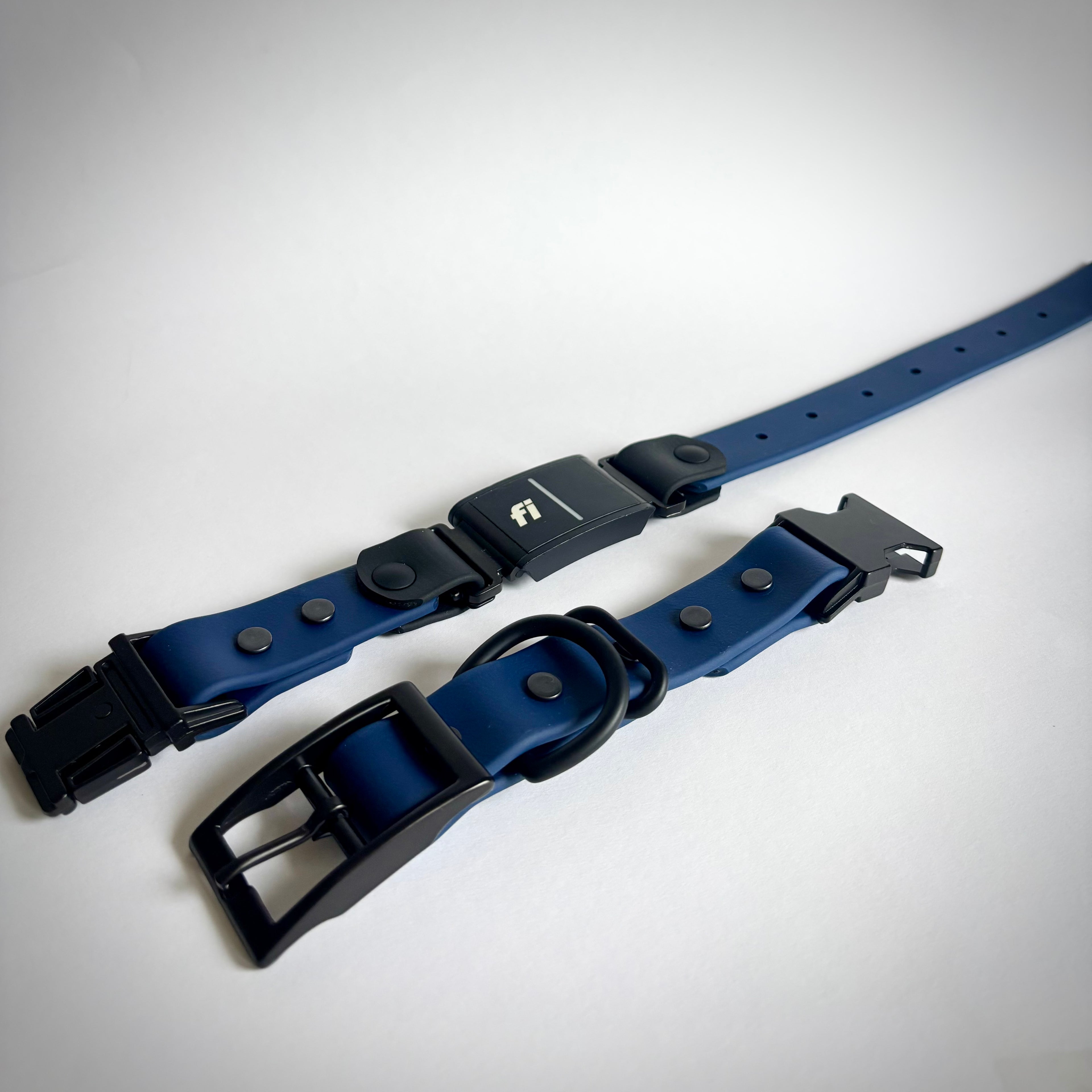 Fi Compatible 1” Quick Release Dog Collar | Waterproof BioThane | Adjustable Replacement Strap | Black Hardware | Made in USA