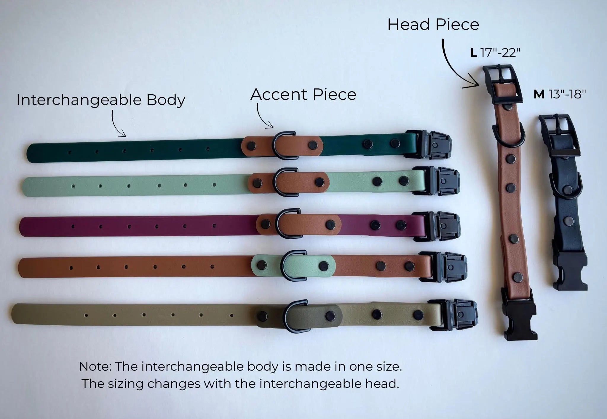 HEAD ONLY: Interchangeable Dog Collar AND E-Collar Replacement